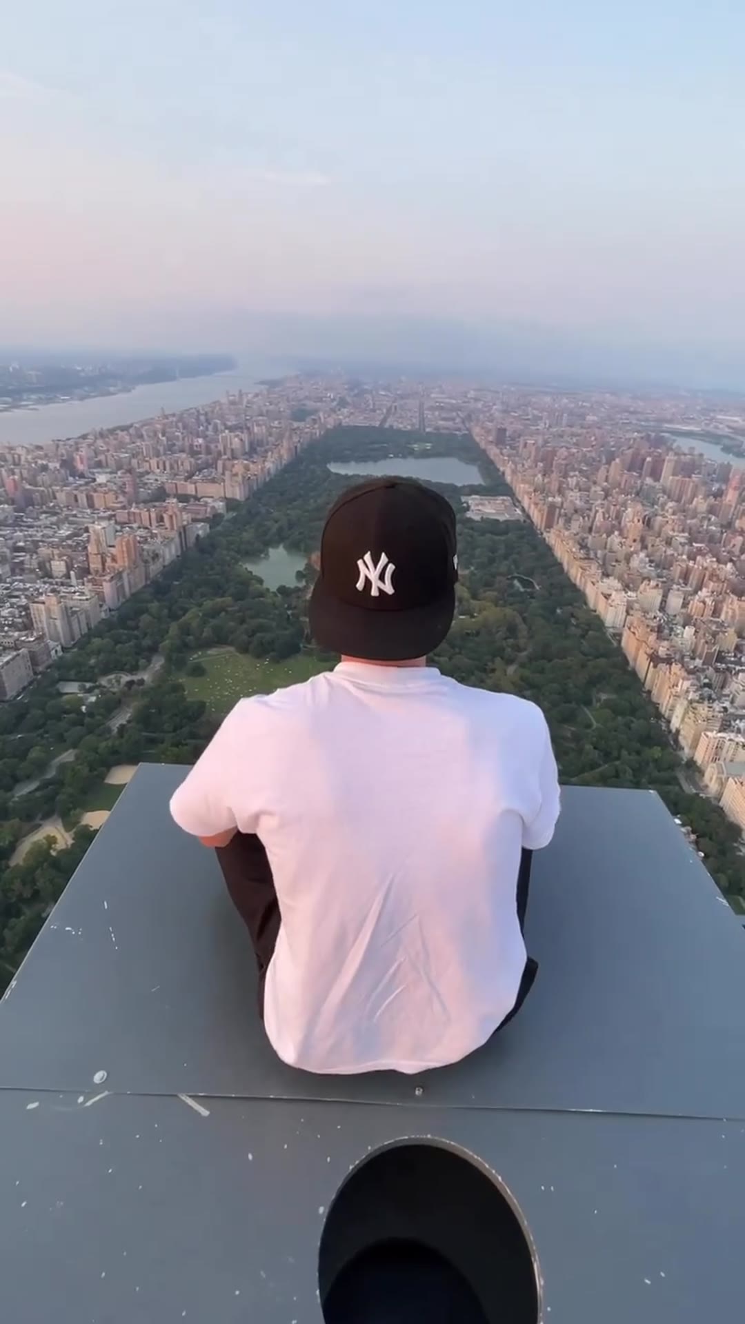 Shane Boyer overlooking New York