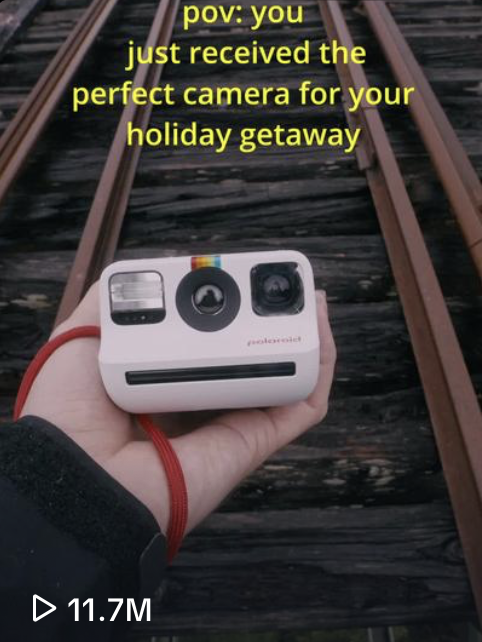Shane Boyer's Polaroid Go film with an 11.7 million view count